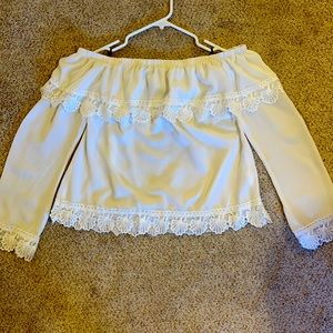 White, off the shoulder blouse